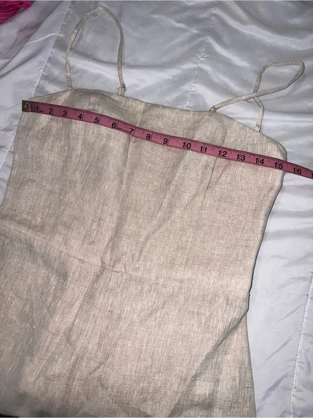 Reformation Linen Jumpsuit Size 6 Strapless Wide Leg Neutral Summer Romper B5